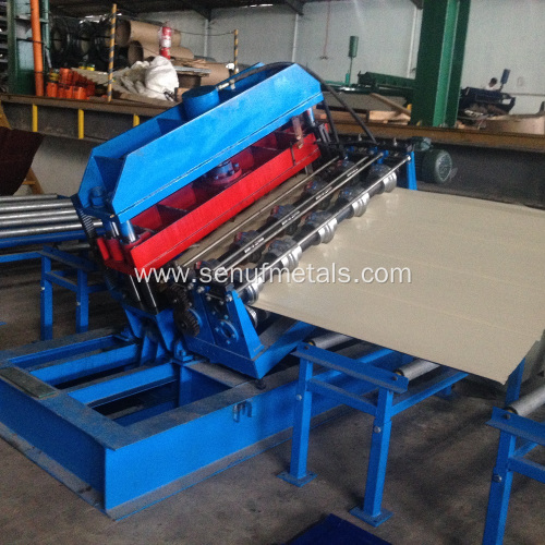 Automatic roofing sheet curving line